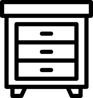 Uygulama UI, Web Tasarımı, Bulut ve Veri Yönetimi Kullanımı için Depolama Simgesi Siyah ve Beyaz PNG