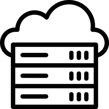 Uygulama UI, Web Tasarımı, Bulut ve Veri Yönetimi Kullanımı için Depolama Simgesi Siyah ve Beyaz PNG