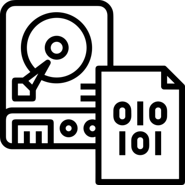 Uygulama UI, Web Tasarımı, Bulut ve Veri Yönetimi Kullanımı için Depolama Simgesi Siyah ve Beyaz PNG