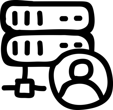 Uygulama UI, Web Tasarımı, Bulut ve Veri Yönetimi Kullanımı için Depolama Simgesi Siyah ve Beyaz PNG