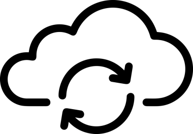 Uygulama UI, Web Tasarımı, Bulut ve Veri Yönetimi Kullanımı için Depolama Simgesi Siyah ve Beyaz PNG