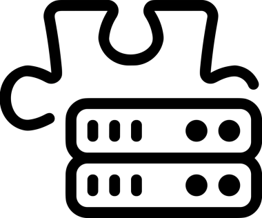 Uygulama UI, Web Tasarımı, Bulut ve Veri Yönetimi Kullanımı için Depolama Simgesi Siyah ve Beyaz PNG