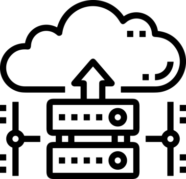 Uygulama UI, Web Tasarımı, Bulut ve Veri Yönetimi Kullanımı için Depolama Simgesi Siyah ve Beyaz PNG