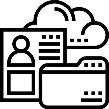 Uygulama UI, Web Tasarımı, Bulut ve Veri Yönetimi Kullanımı için Depolama Simgesi Siyah ve Beyaz PNG