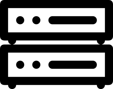 Uygulama UI, Web Tasarımı, Bulut ve Veri Yönetimi Kullanımı için Depolama Simgesi Siyah ve Beyaz PNG