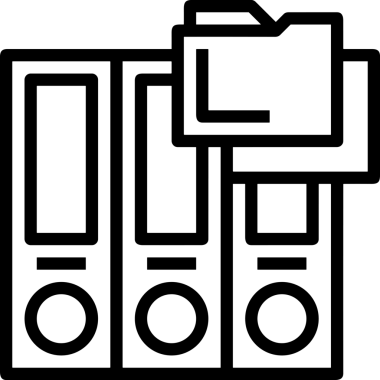Uygulama UI, Web Tasarımı, Bulut ve Veri Yönetimi Kullanımı için Depolama Simgesi Siyah ve Beyaz PNG