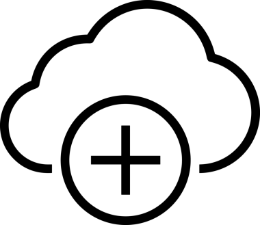 Uygulama UI, Web Tasarımı, Bulut ve Veri Yönetimi Kullanımı için Depolama Simgesi Siyah ve Beyaz PNG
