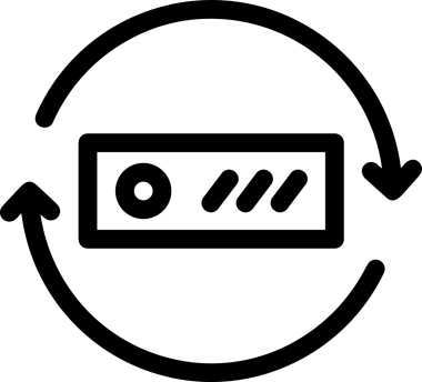 Uygulama UI, Web Tasarımı, Bulut ve Veri Yönetimi Kullanımı için Depolama Simgesi Siyah ve Beyaz PNG