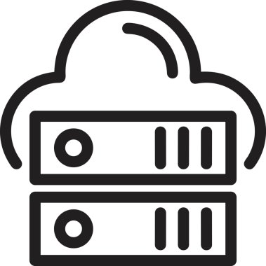 Uygulama UI, Web Tasarımı, Bulut ve Veri Yönetimi Kullanımı için Depolama Simgesi Siyah ve Beyaz PNG