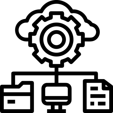 Uygulama UI, Web Tasarımı, Bulut ve Veri Yönetimi Kullanımı için Depolama Simgesi Siyah ve Beyaz PNG