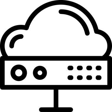 Uygulama UI, Web Tasarımı, Bulut ve Veri Yönetimi Kullanımı için Depolama Simgesi Siyah ve Beyaz PNG