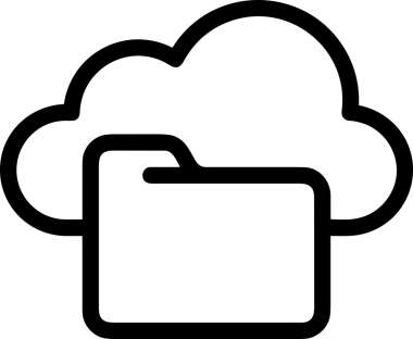 Uygulama UI, Web Tasarımı, Bulut ve Veri Yönetimi Kullanımı için Depolama Simgesi Siyah ve Beyaz PNG