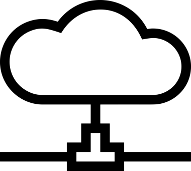 Uygulama UI, Web Tasarımı, Bulut ve Veri Yönetimi Kullanımı için Depolama Simgesi Siyah ve Beyaz PNG