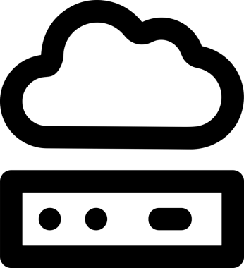 Uygulama UI, Web Tasarımı, Bulut ve Veri Yönetimi Kullanımı için Depolama Simgesi Siyah ve Beyaz PNG
