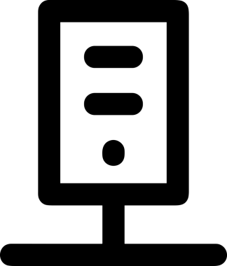 Uygulama UI, Web Tasarımı, Bulut ve Veri Yönetimi Kullanımı için Depolama Simgesi Siyah ve Beyaz PNG