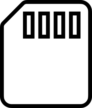 Uygulama UI, Web Tasarımı, Bulut ve Veri Yönetimi Kullanımı için Depolama Simgesi Siyah ve Beyaz PNG