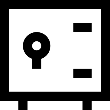 Uygulama UI, Web Tasarımı, Bulut ve Veri Yönetimi Kullanımı için Depolama Simgesi Siyah ve Beyaz PNG