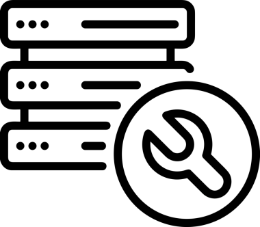 Uygulama UI, Web Tasarımı, Bulut ve Veri Yönetimi Kullanımı için Depolama Simgesi Siyah ve Beyaz PNG