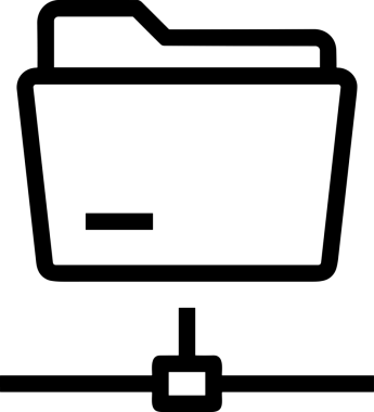 Uygulama UI, Web Tasarımı, Bulut ve Veri Yönetimi Kullanımı için Depolama Simgesi Siyah ve Beyaz PNG