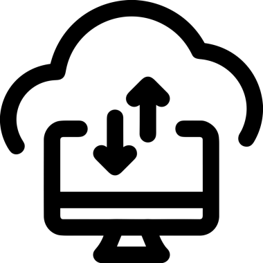 Uygulama UI, Web Tasarımı, Bulut ve Veri Yönetimi Kullanımı için Depolama Simgesi Siyah ve Beyaz PNG