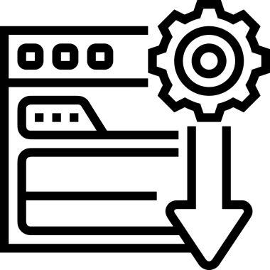 Uygulama UI, Web Tasarımı, Bulut ve Veri Yönetimi Kullanımı için Depolama Simgesi Siyah ve Beyaz PNG