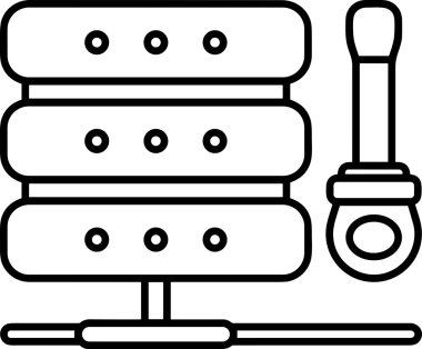 Uygulama UI, Web Tasarımı, Bulut ve Veri Yönetimi Kullanımı için Depolama Simgesi Siyah ve Beyaz PNG