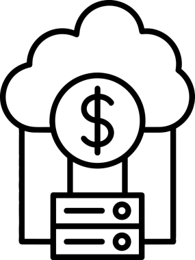 Uygulama UI, Web Tasarımı, Bulut ve Veri Yönetimi Kullanımı için Depolama Simgesi Siyah ve Beyaz PNG