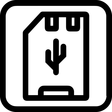 Uygulama UI, Web Tasarımı, Bulut ve Veri Yönetimi Kullanımı için Depolama Simgesi Siyah ve Beyaz PNG