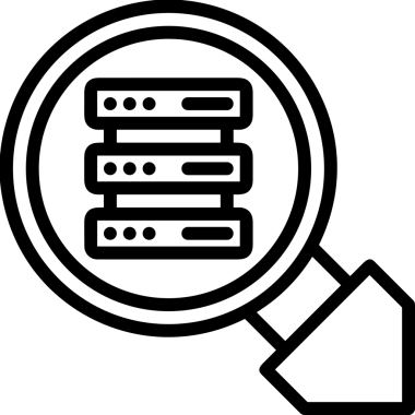 Uygulama UI, Web Tasarımı, Bulut ve Veri Yönetimi Kullanımı için Depolama Simgesi Siyah ve Beyaz PNG