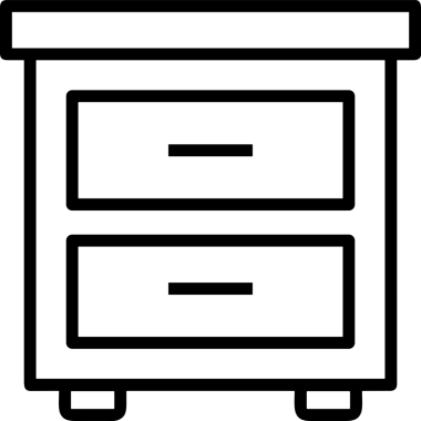 Uygulama UI, Web Tasarımı, Bulut ve Veri Yönetimi Kullanımı için Depolama Simgesi Siyah ve Beyaz PNG
