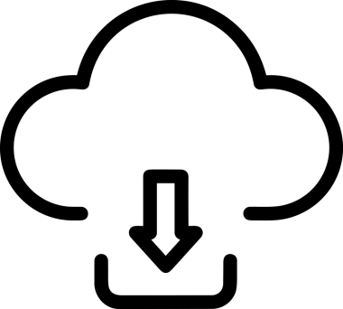 Uygulama UI, Web Tasarımı, Bulut ve Veri Yönetimi Kullanımı için Depolama Simgesi Siyah ve Beyaz PNG
