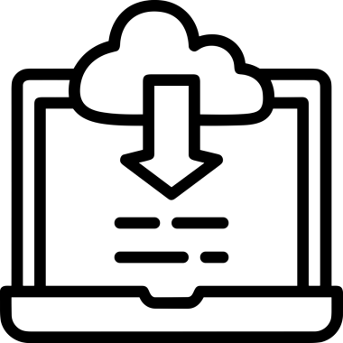 Uygulama UI, Web Tasarımı, Bulut ve Veri Yönetimi Kullanımı için Depolama Simgesi Siyah ve Beyaz PNG