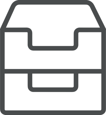 Uygulama UI, Web Tasarımı, Bulut ve Veri Yönetimi Kullanımı için Depolama Simgesi Siyah ve Beyaz PNG