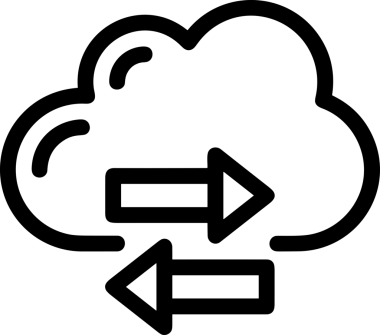 Uygulama UI, Web Tasarımı, Bulut ve Veri Yönetimi Kullanımı için Depolama Simgesi Siyah ve Beyaz PNG
