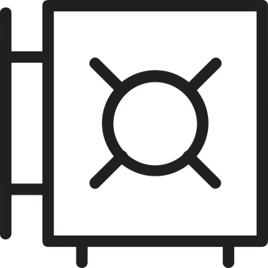 Uygulama UI, Web Tasarımı, Bulut ve Veri Yönetimi Kullanımı için Depolama Simgesi Siyah ve Beyaz PNG