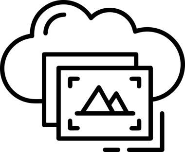 Uygulama UI, Web Tasarımı, Bulut ve Veri Yönetimi Kullanımı için Depolama Simgesi Siyah ve Beyaz PNG