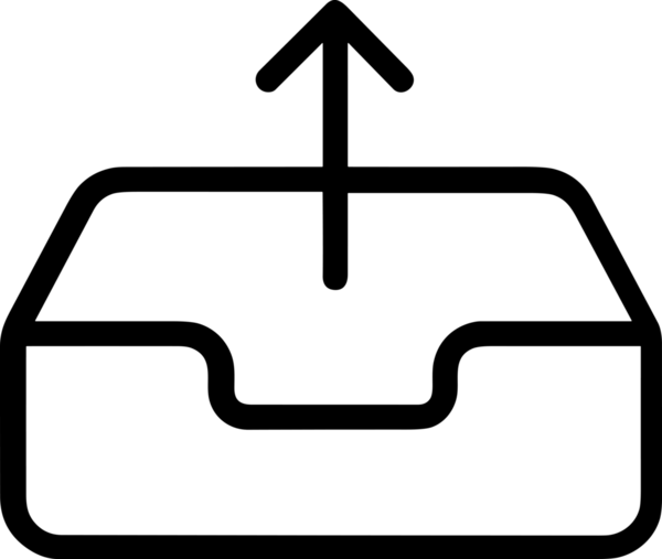 Uygulama UI, Web Tasarımı, Bulut ve Veri Yönetimi Kullanımı için Depolama Simgesi Siyah ve Beyaz PNG