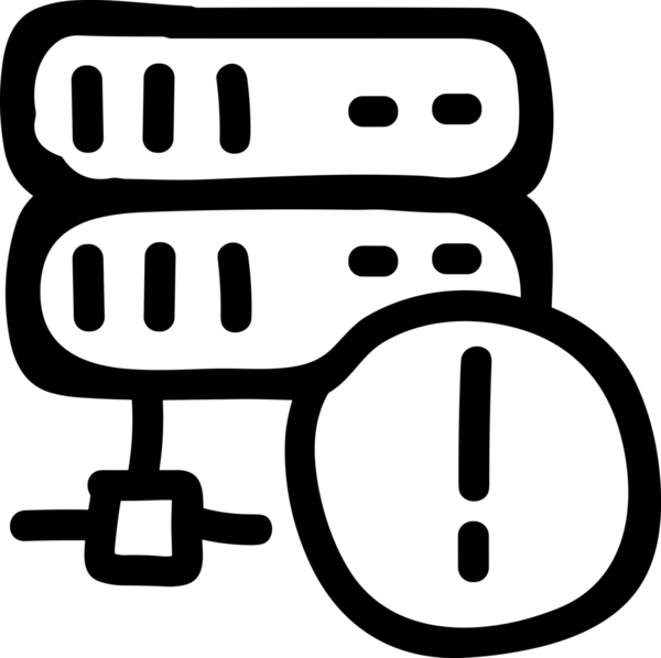 Uygulama UI, Web Tasarımı, Bulut ve Veri Yönetimi Kullanımı için Depolama Simgesi Siyah ve Beyaz PNG