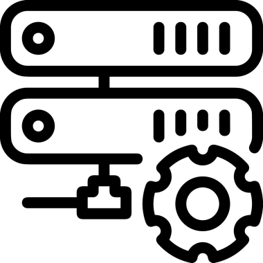 Uygulama UI, Web Tasarımı, Bulut ve Veri Yönetimi Kullanımı için Depolama Simgesi Siyah ve Beyaz PNG