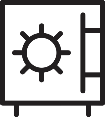 Uygulama UI, Web Tasarımı, Bulut ve Veri Yönetimi Kullanımı için Depolama Simgesi Siyah ve Beyaz PNG