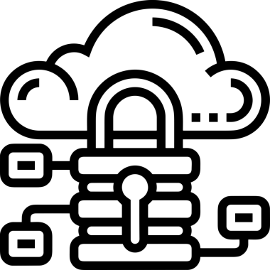 Uygulama UI, Web Tasarımı, Bulut ve Veri Yönetimi Kullanımı için Depolama Simgesi Siyah ve Beyaz PNG