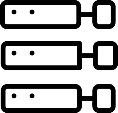 Uygulama UI, Web Tasarımı, Bulut ve Veri Yönetimi Kullanımı için Depolama Simgesi Siyah ve Beyaz PNG