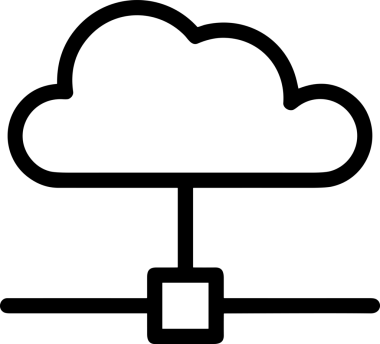 Uygulama UI, Web Tasarımı, Bulut ve Veri Yönetimi Kullanımı için Depolama Simgesi Siyah ve Beyaz PNG