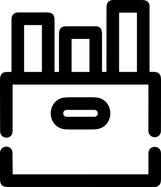 Uygulama UI, Web Tasarımı, Bulut ve Veri Yönetimi Kullanımı için Depolama Simgesi Siyah ve Beyaz PNG