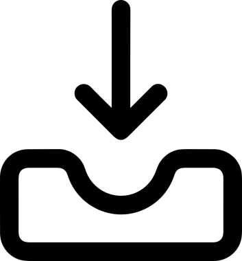 Uygulama UI, Web Tasarımı, Bulut ve Veri Yönetimi Kullanımı için Depolama Simgesi Siyah ve Beyaz PNG