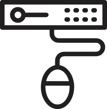 Uygulama UI, Web Tasarımı, Bulut ve Veri Yönetimi Kullanımı için Depolama Simgesi Siyah ve Beyaz PNG