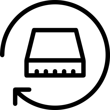 Uygulama UI, Web Tasarımı, Bulut ve Veri Yönetimi Kullanımı için Depolama Simgesi Siyah ve Beyaz PNG