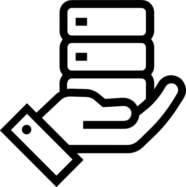 Uygulama UI, Web Tasarımı, Bulut ve Veri Yönetimi Kullanımı için Depolama Simgesi Siyah ve Beyaz PNG