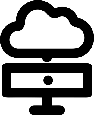 Uygulama UI, Web Tasarımı, Bulut ve Veri Yönetimi Kullanımı için Depolama Simgesi Siyah ve Beyaz PNG