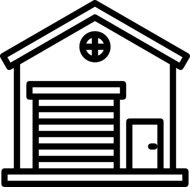 Uygulama UI, Web Tasarımı, Bulut ve Veri Yönetimi Kullanımı için Depolama Simgesi Siyah ve Beyaz PNG